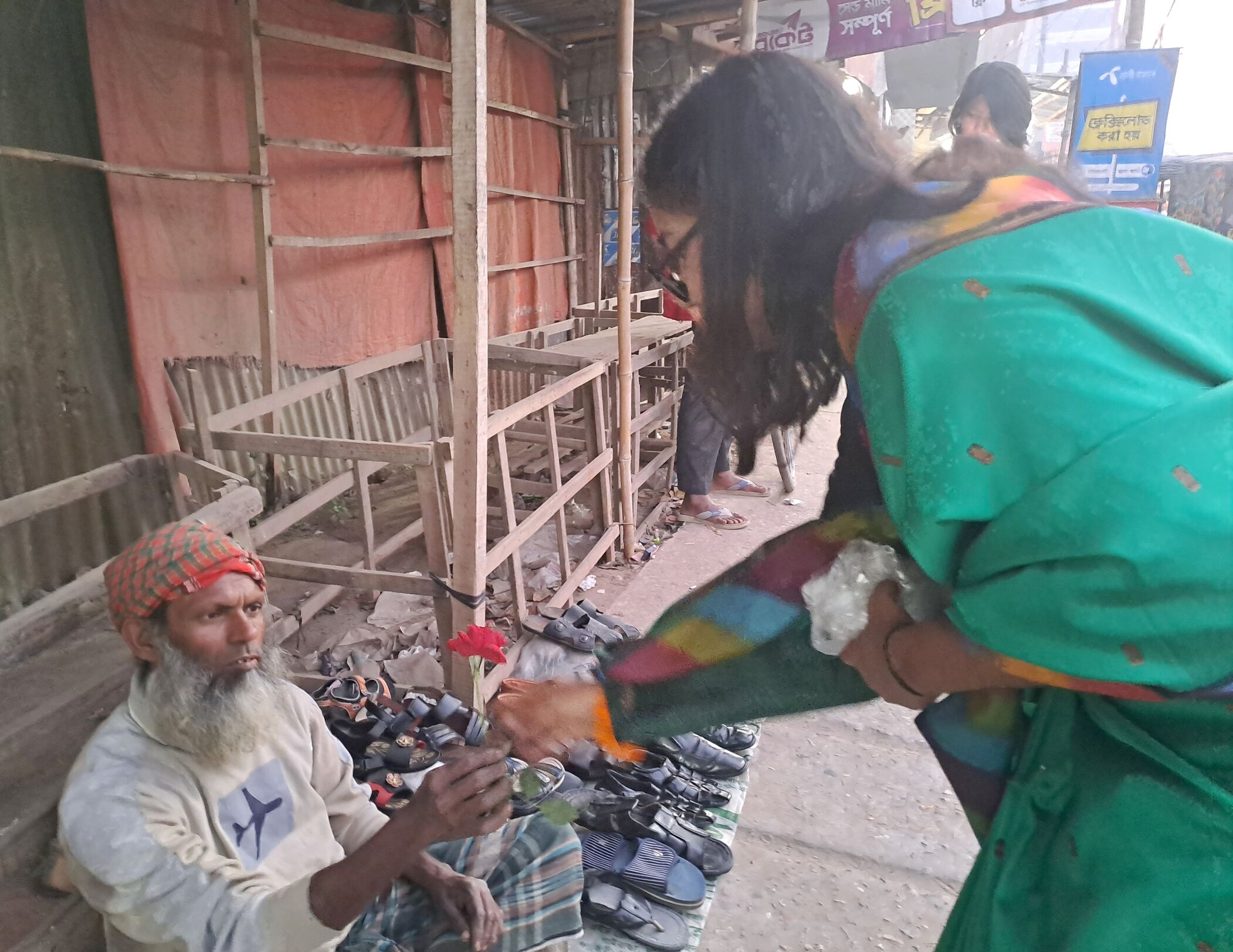 Food and Roses Distributed Among the Helpless in Gaibandha on Pahela Falgun and Valentine’s Day - Image 2
