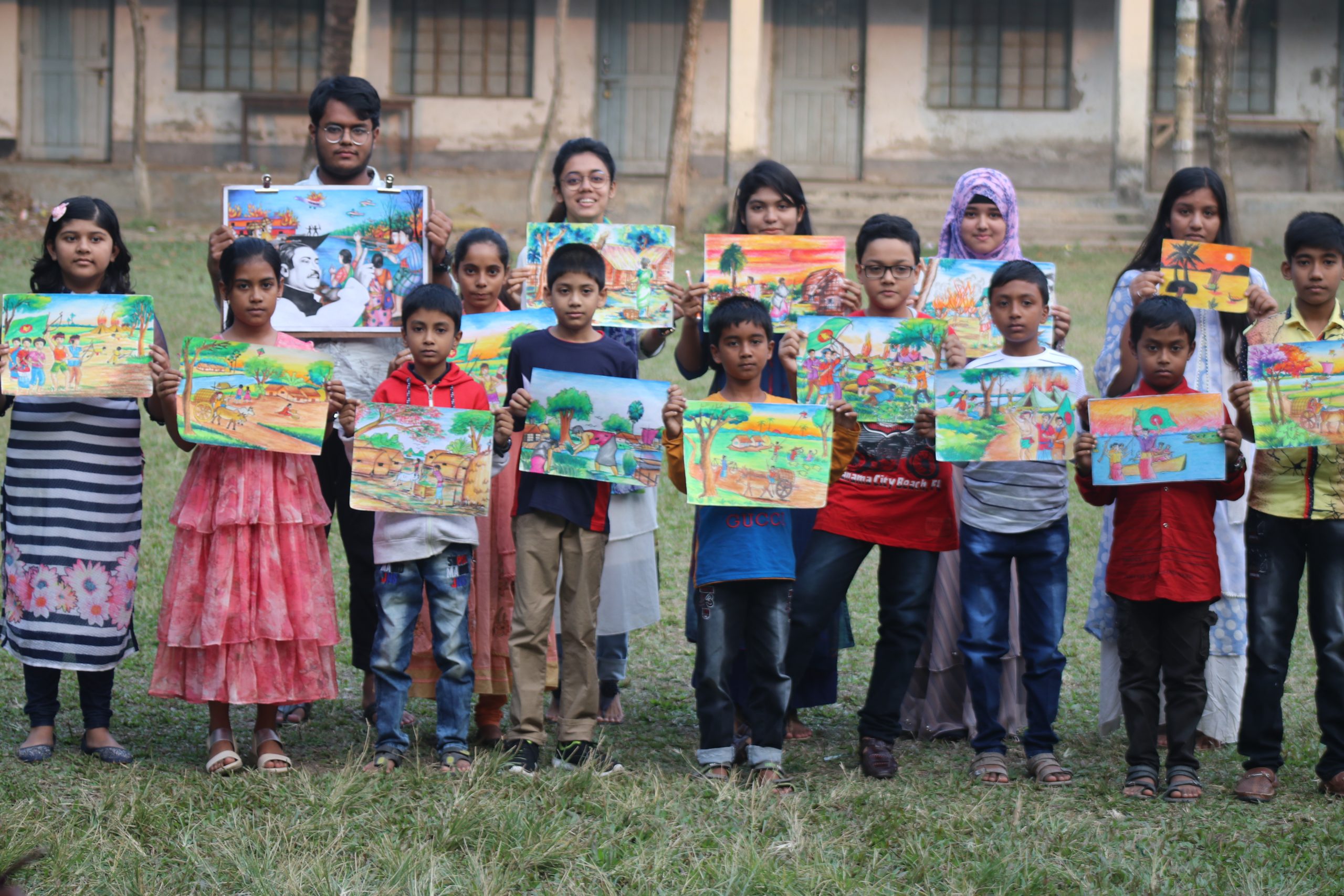 Srijonshil Gaibandha Organizes Art Competition at Asaduzzaman High School & College